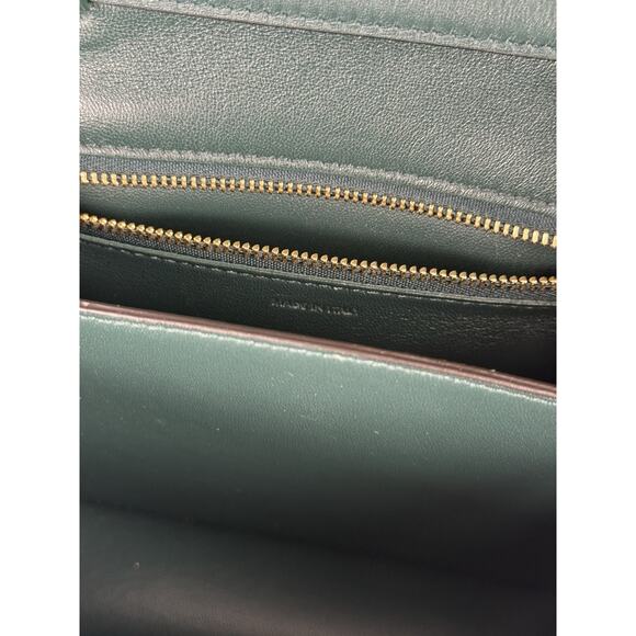 Celine Classic Box Medium Dark Green Leather Women's Shoulder Bag - Picture 13 of 16
